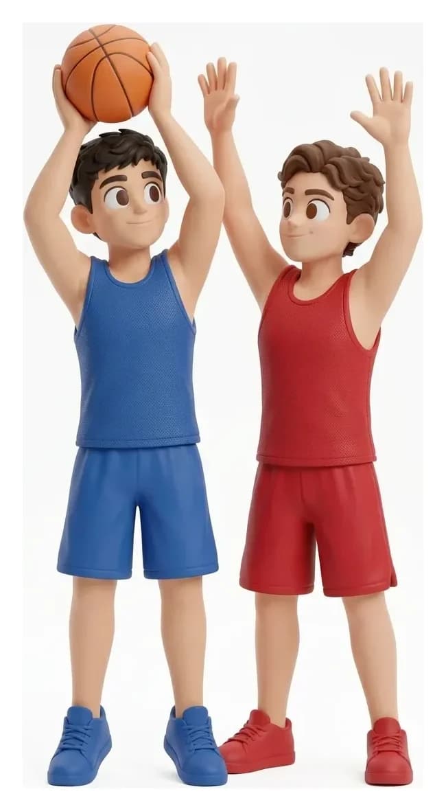Figura Deportiva · 2 personas · Baloncesto